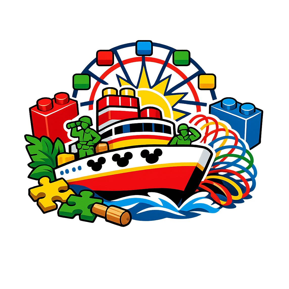 Toy Carnival Cruise - Bordered Artwork