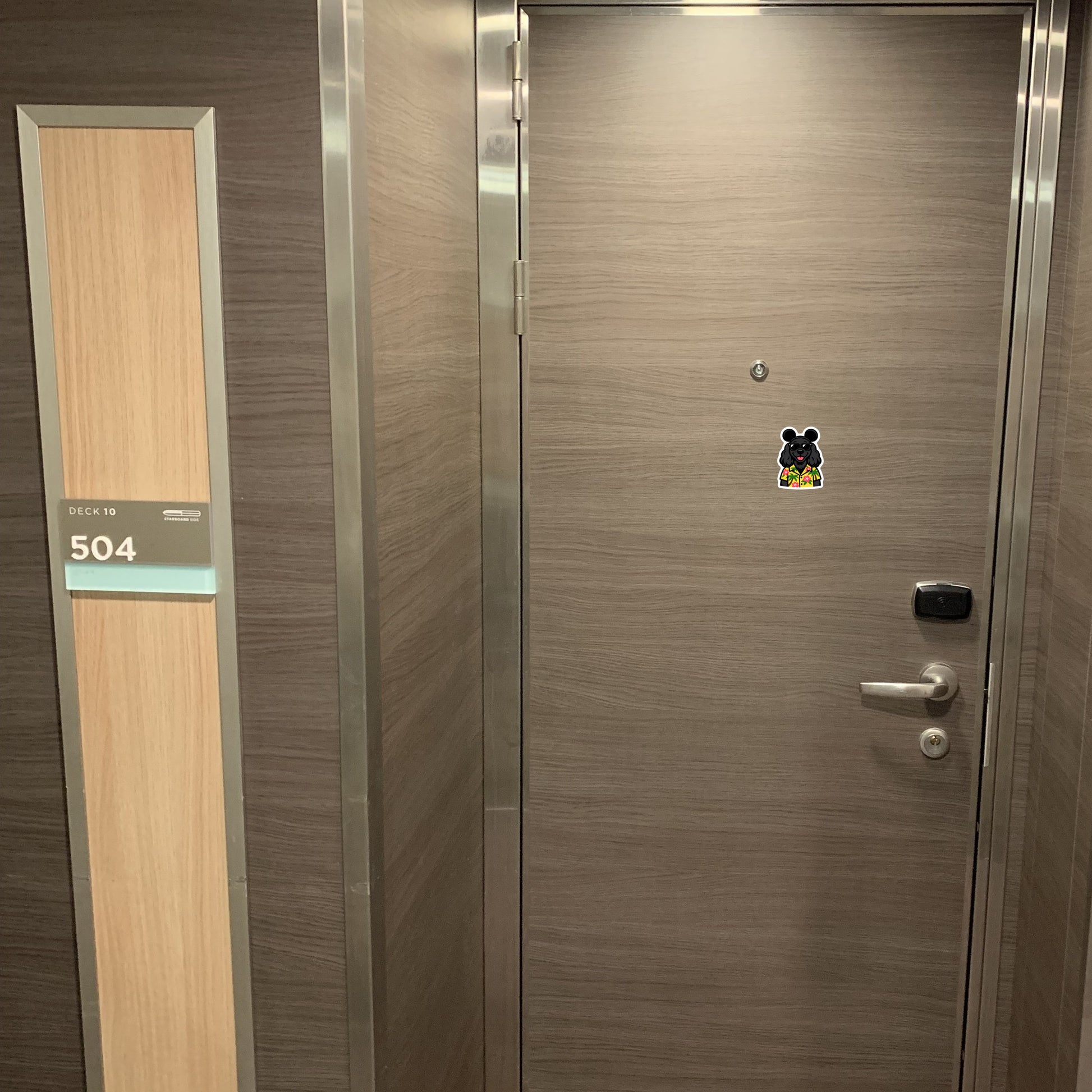 Magic Black Cocker Spaniel - Door Style Mockup