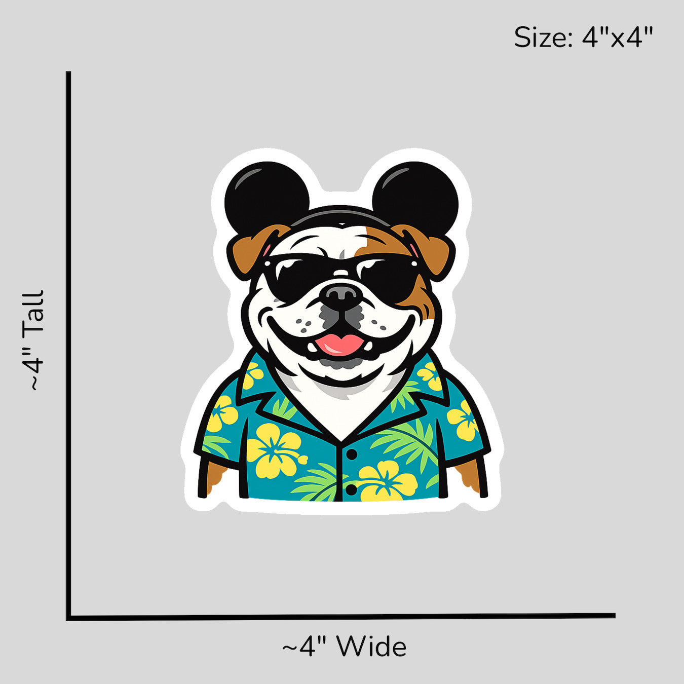 Magic English Bulldog - Size Reference Mockup