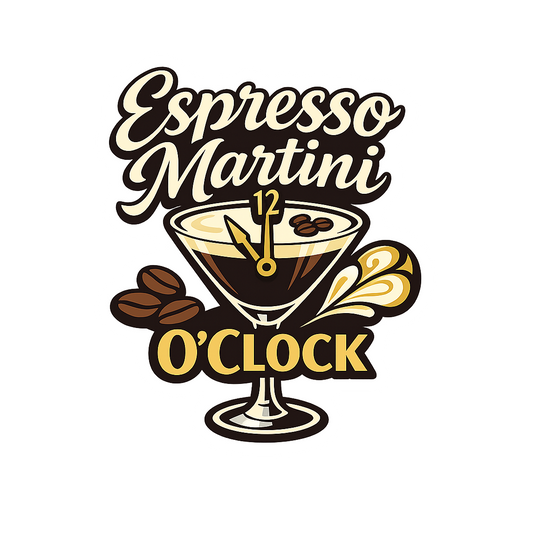Espresso Martini O Clock - Bordered Artwork