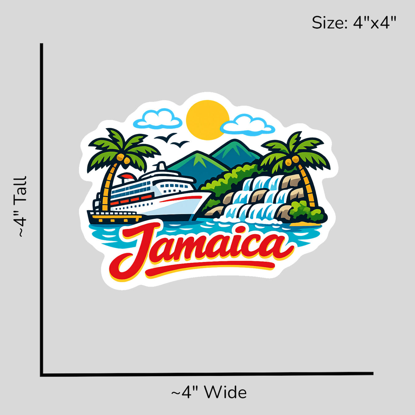 Island Vibes Jamaica - Size Reference Mockup