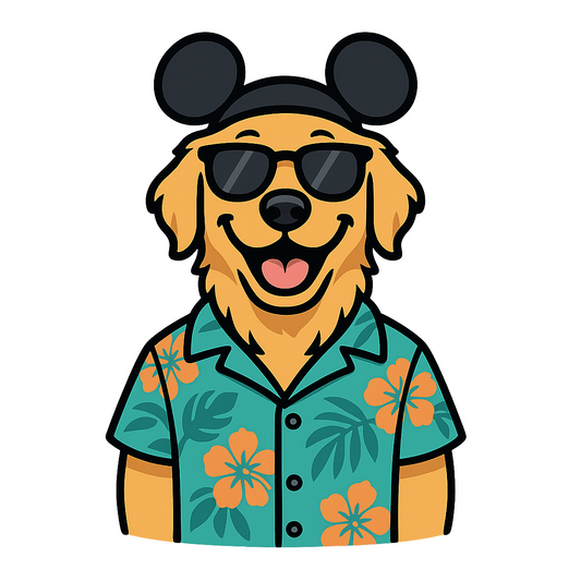 Magic Golden Retriever - Bordered Artwork