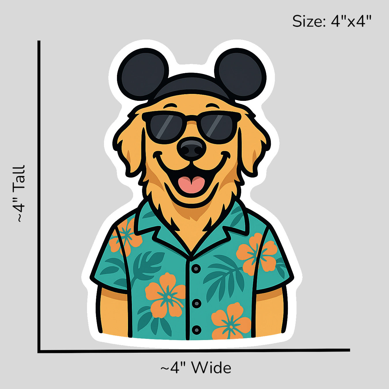 Magic Golden Retriever - Size Reference Mockup