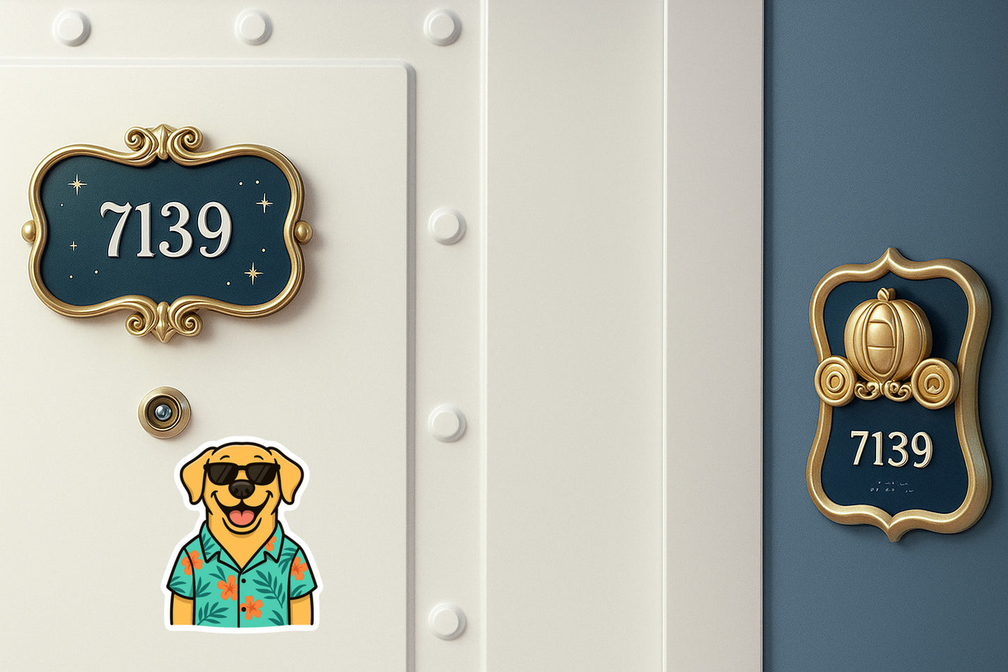 Tropical Yellow Lab - Door Style 2 Mockup