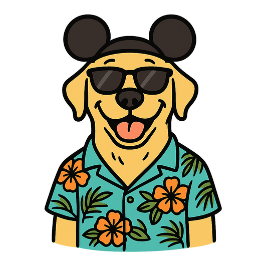 Magic Yellow Lab - Bordered Artwork