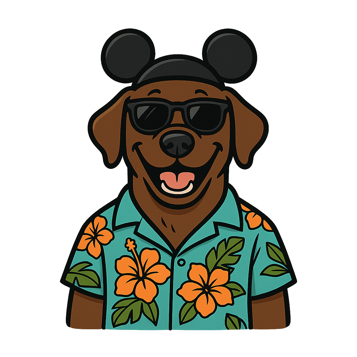 Magic Chocolate Lab - Bordered Artwork