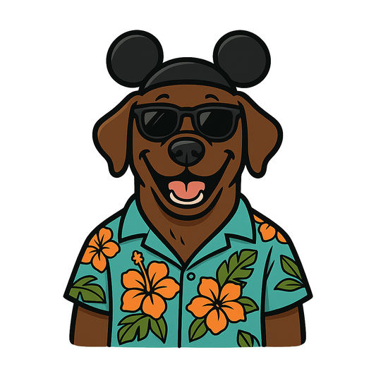 Magic Chocolate Lab - Bordered Artwork