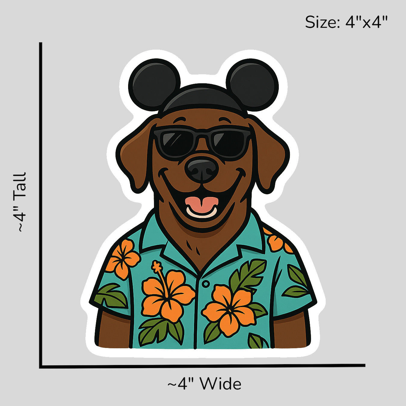 Magic Chocolate Lab - Size Reference Mockup