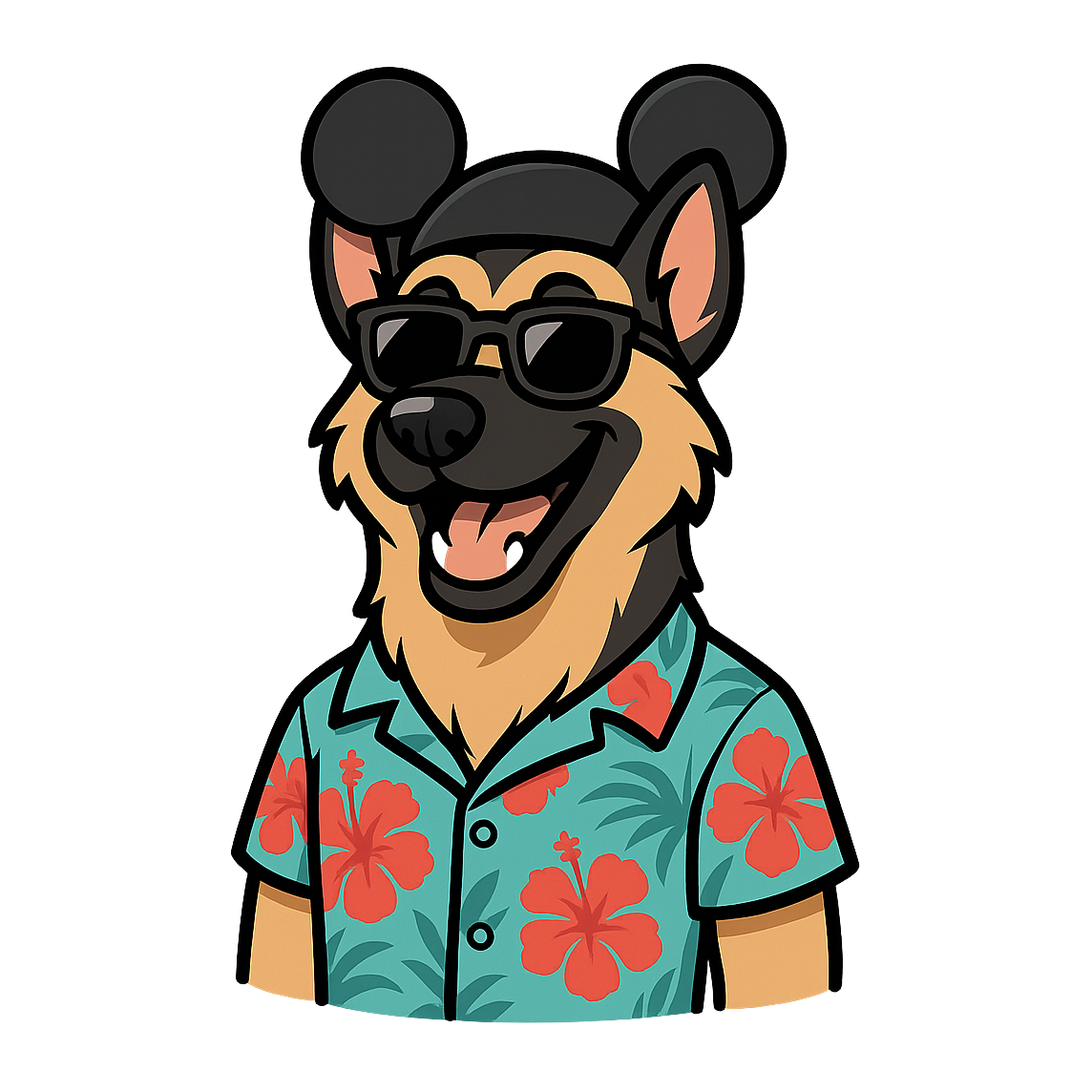 Magic German Shepherd - Bordered Artwork
