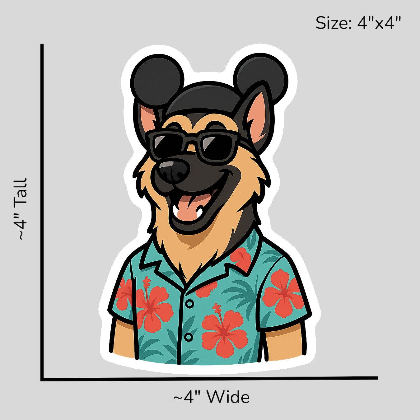 Magic German Shepherd - Size Reference Mockup