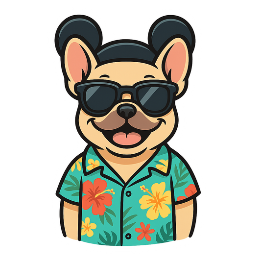 Magic Fawn French Bulldog - Bordered Artwork