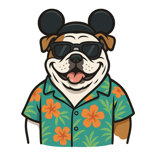 Magic English Bulldog - Bordered Artwork