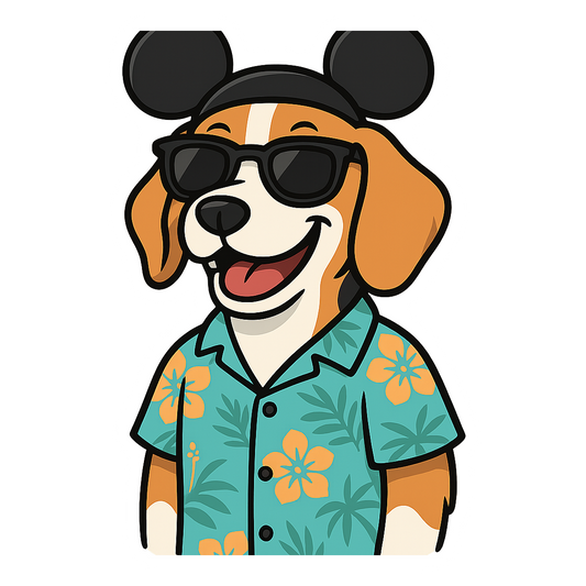 Magic Tricolor Beagle - Bordered Artwork