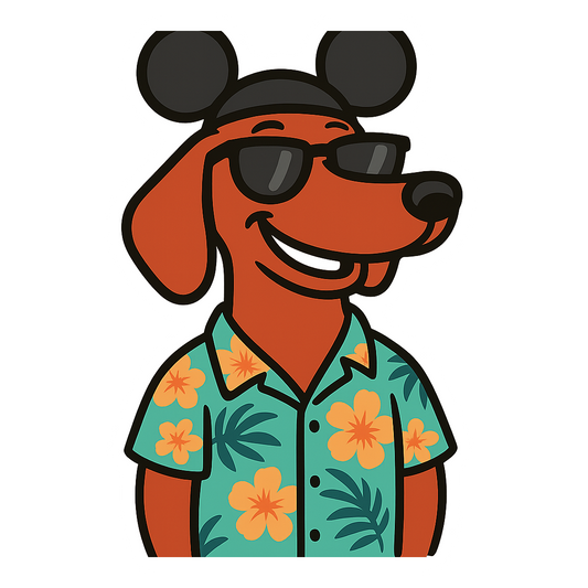Magic Red Dachshund - Bordered Artwork