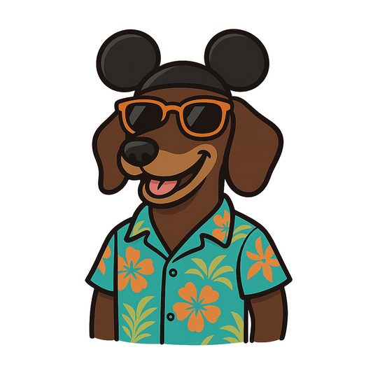 Magic Chocolate Dachshund - Bordered Artwork