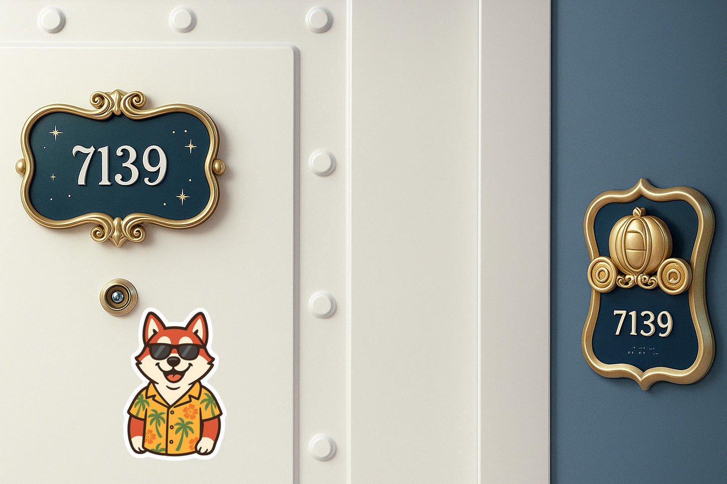 Tropical Red Husky - Door Style 2 Mockup