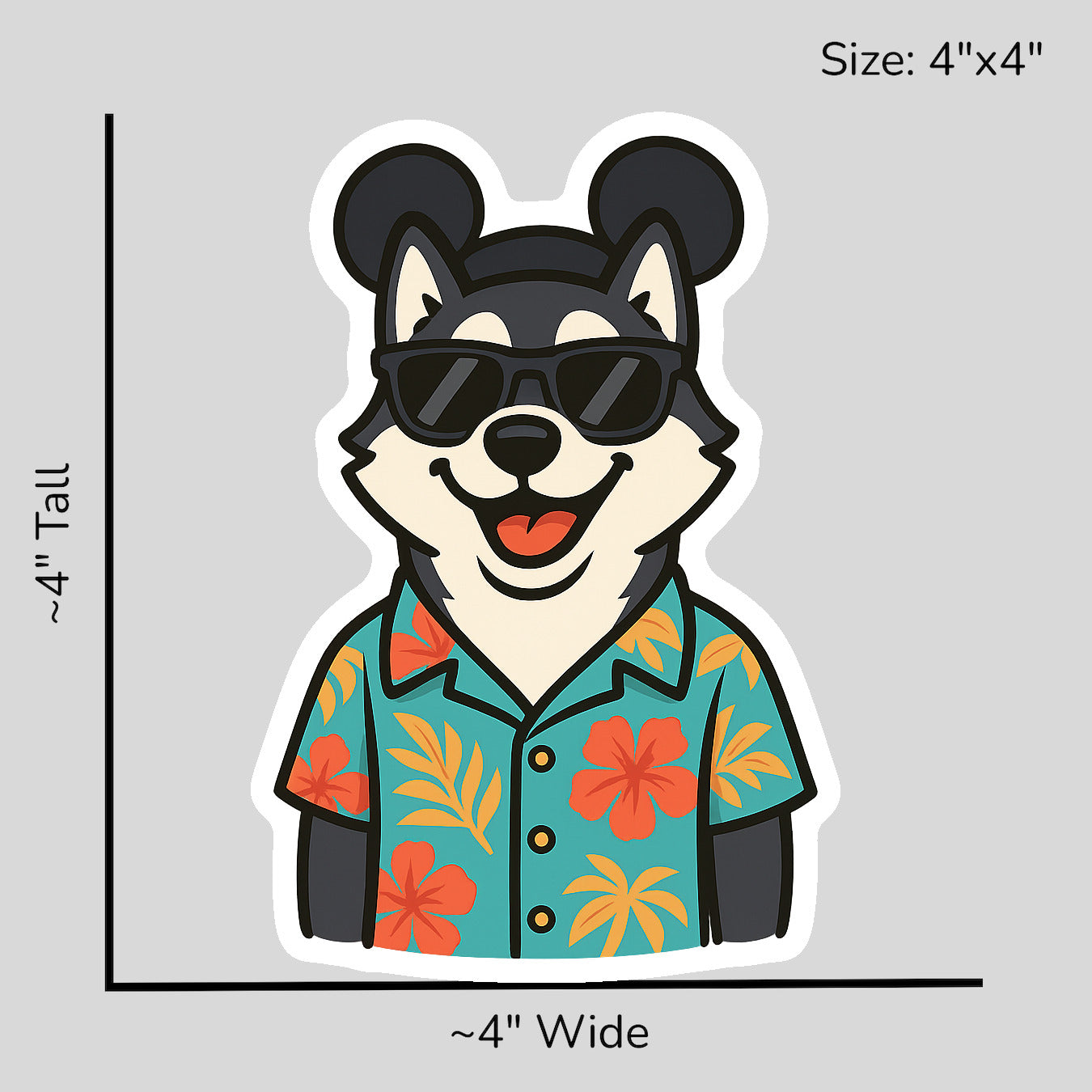 Magic Black Husky - Size Reference Mockup