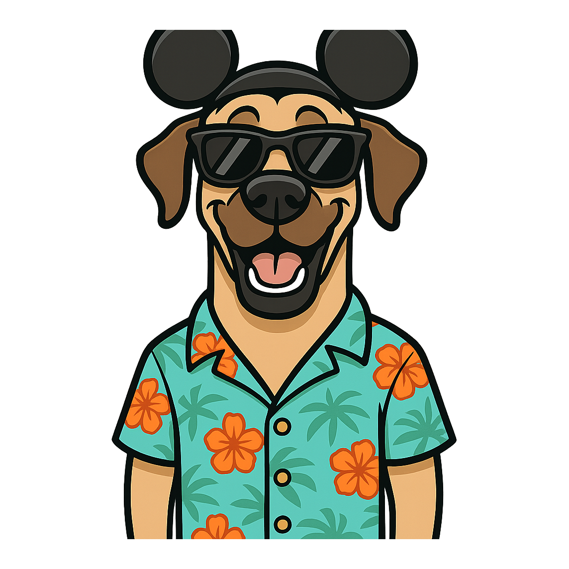 Magic Fawn Great Dane - Bordered Artwork