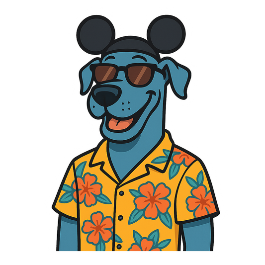 Magic Blue Great Dane - Bordered Artwork