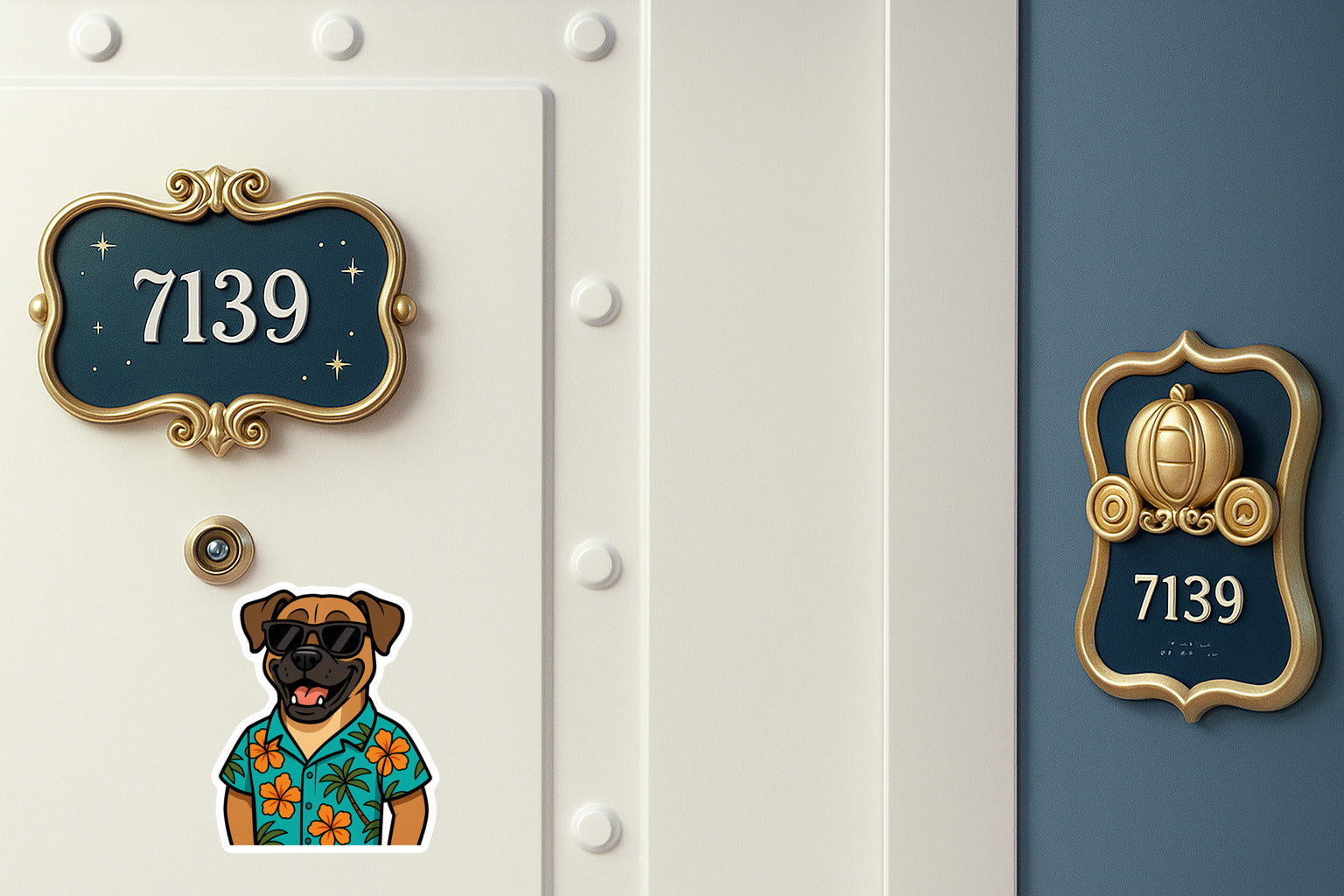 Tropical Fawn Boxer - Door Style 2 Mockup