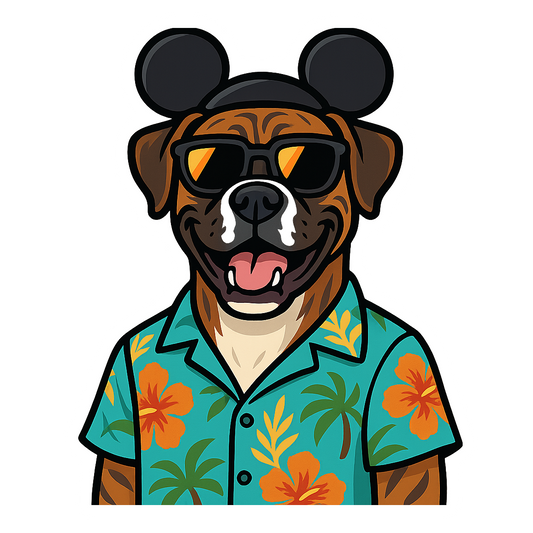 Magic Brindle Boxer - Bordered Artwork