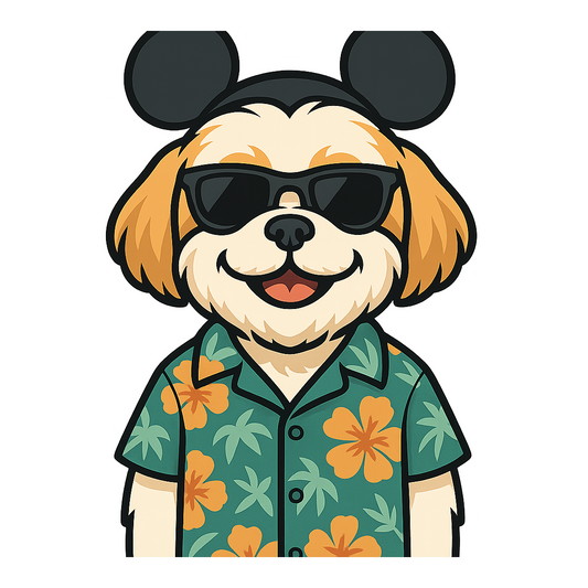Magic Gold Shih Tzu - Bordered Artwork