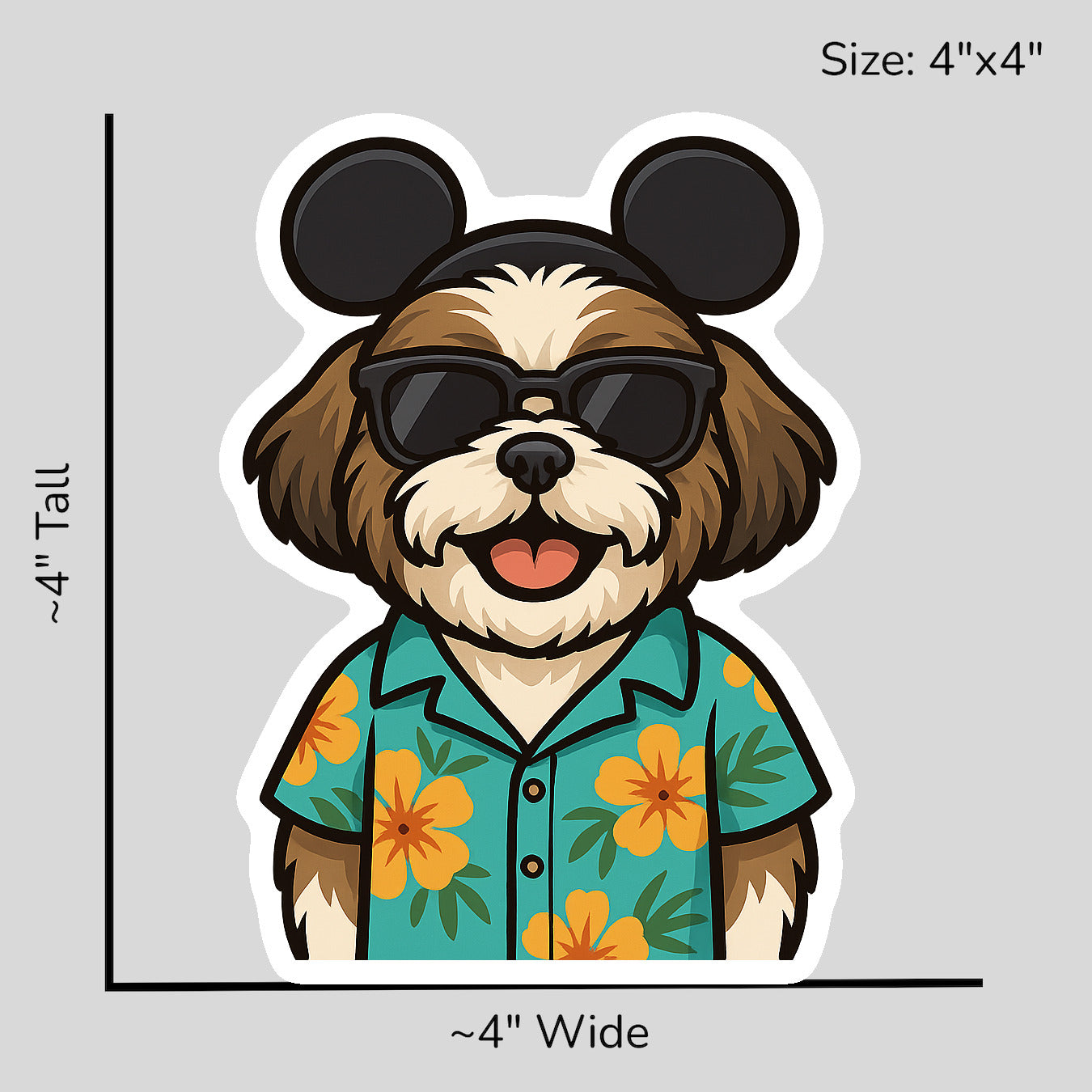 Magic Brindle Shih Tzu - Size Reference Mockup