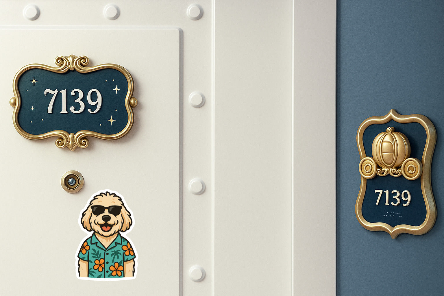 Tropical Cream Goldendoodle - Door Style 2 Mockup