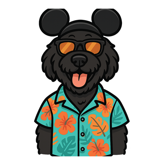 Magic Black Goldendoodle - Bordered Artwork
