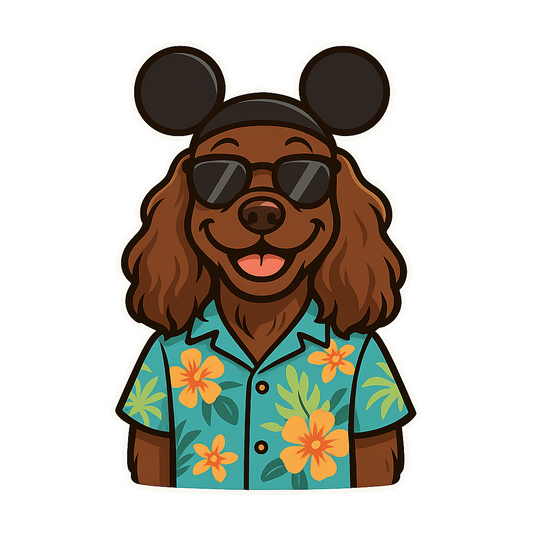 Magic Chocolate Cocker Spaniel - Bordered Artwork