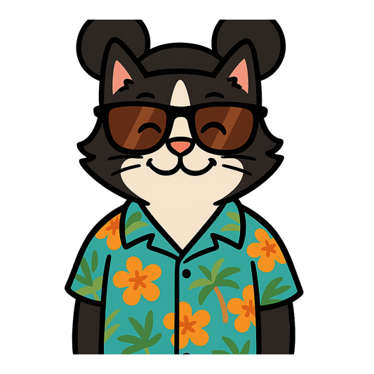 Magic Tuxedo Cat - Bordered Artwork