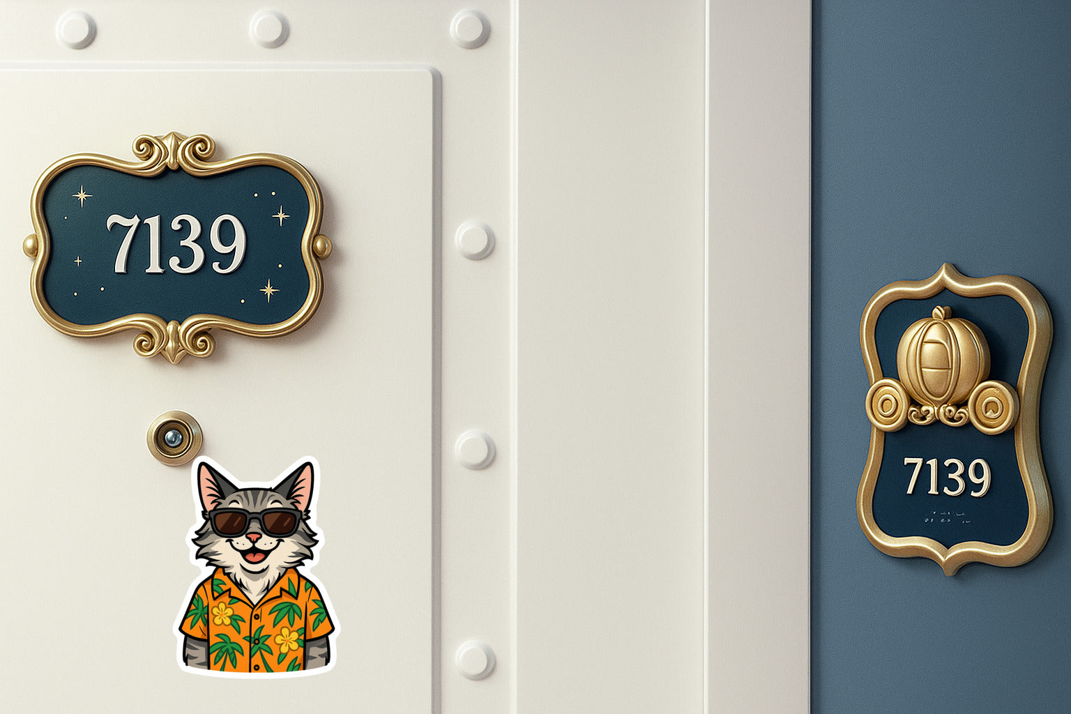 Tropical Silver Maine Coon - Door Style 2 Mockup