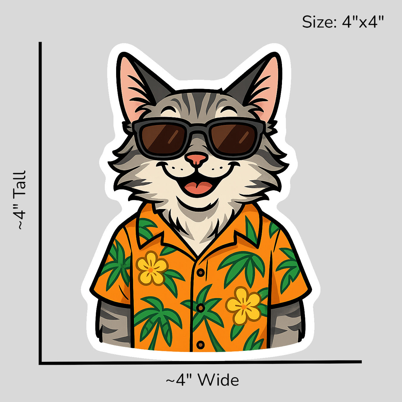 Tropical Silver Maine Coon - Size Reference Mockup