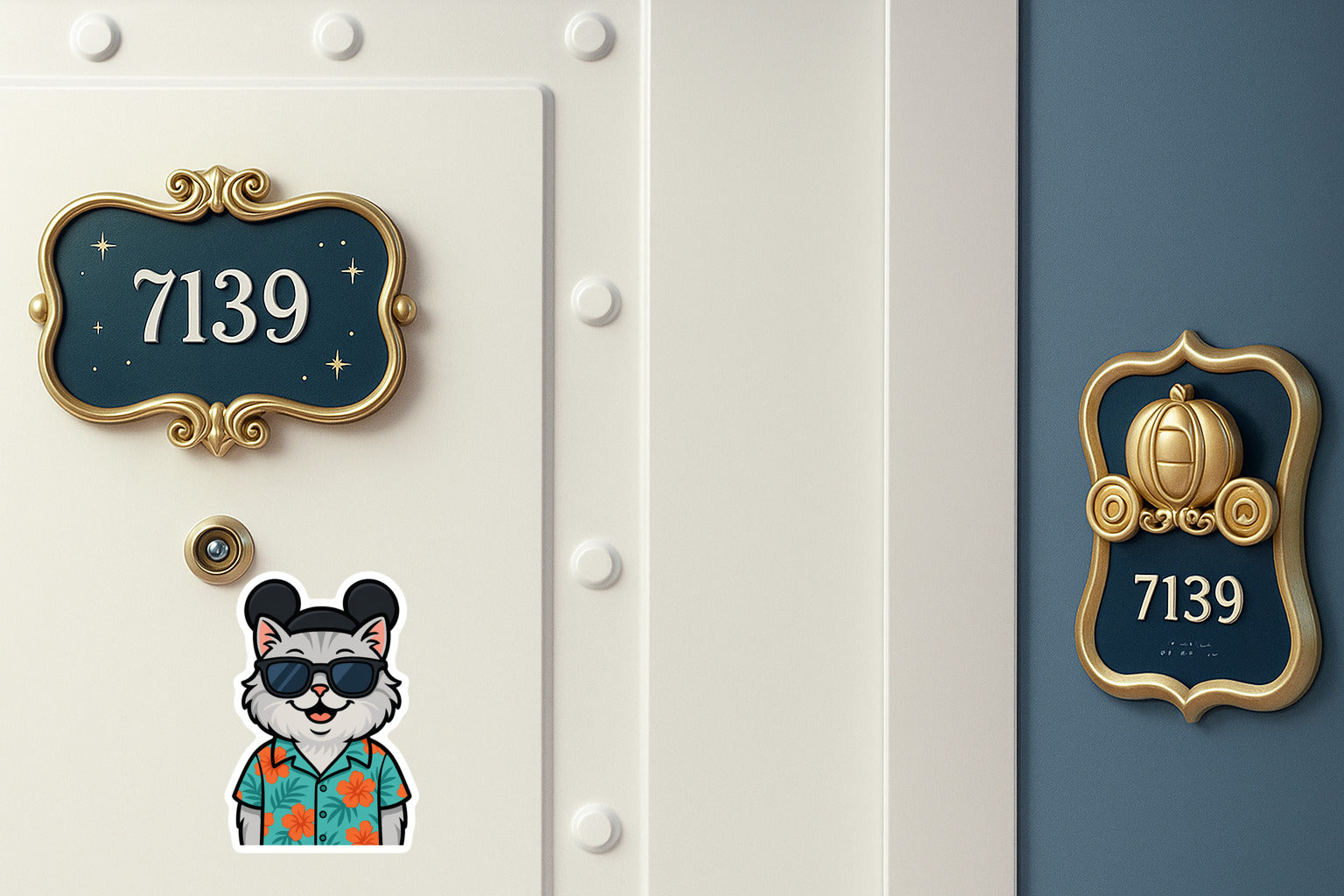 Magic Persian Cat - Door Style 2 Mockup