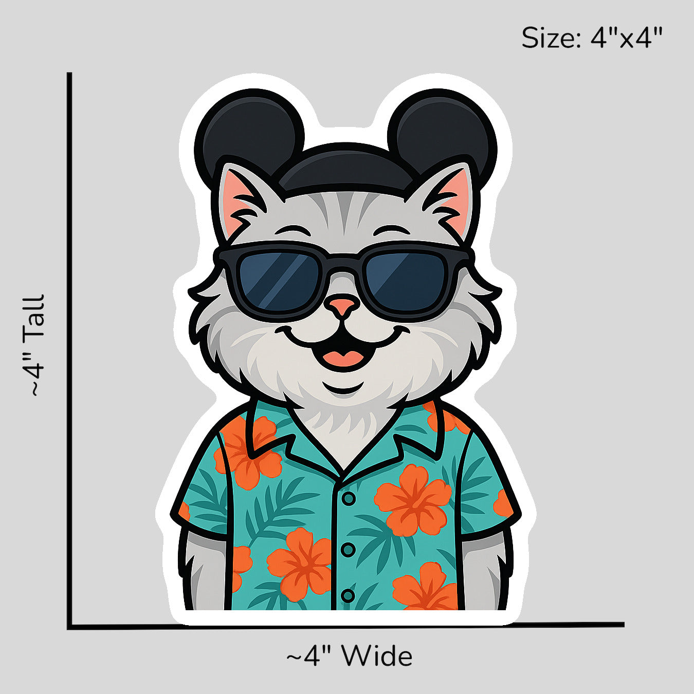 Magic Persian Cat - Size Reference Mockup