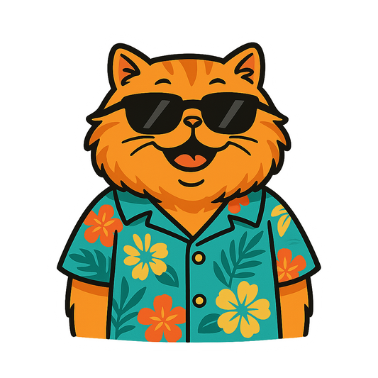 Tropical Orange Persian - Bordered Artwork