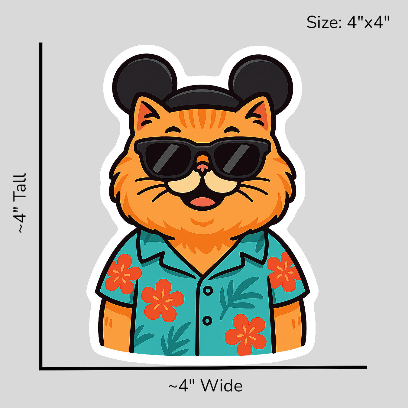 Magic Orange Persian - Size Reference Mockup
