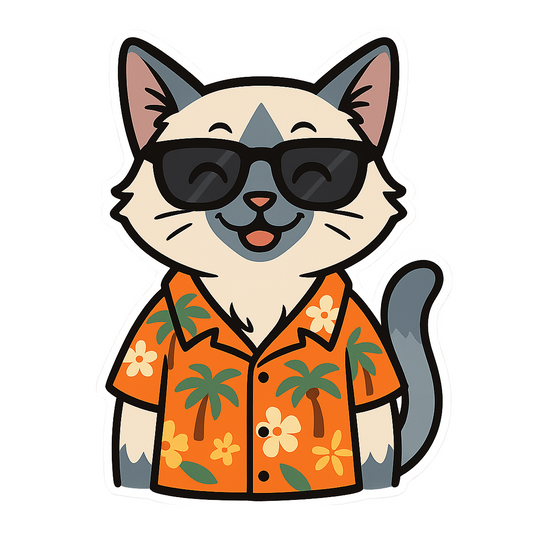 Tropical Blue Point Ragdoll - Bordered Artwork