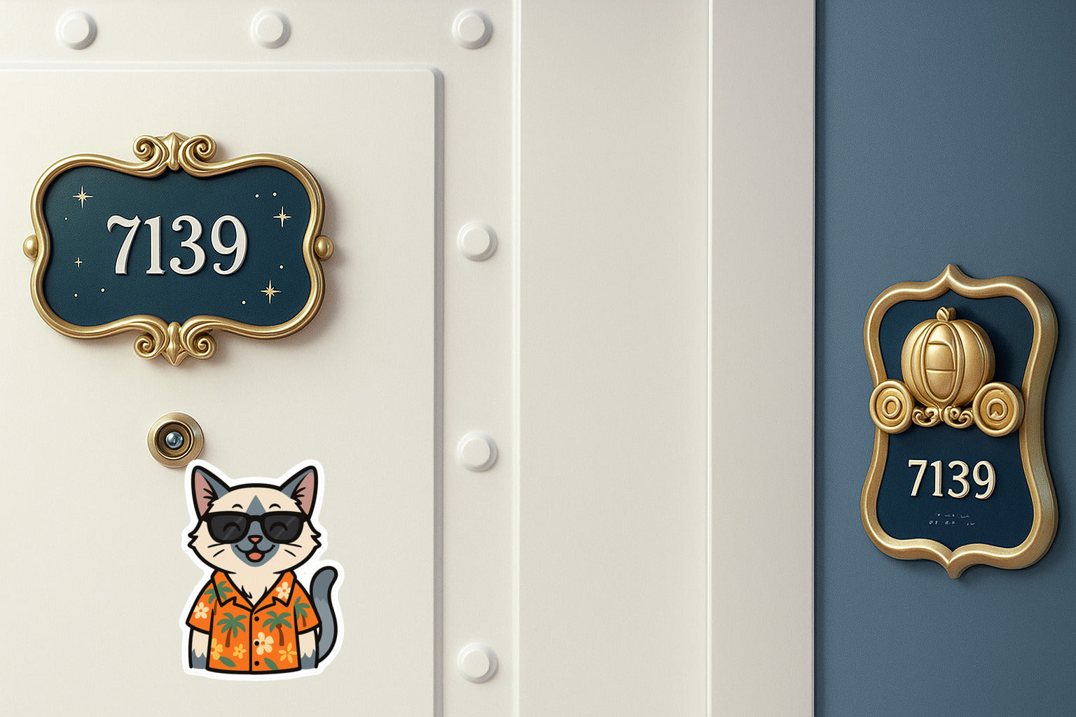 Tropical Blue Point Ragdoll - Door Style 2 Mockup