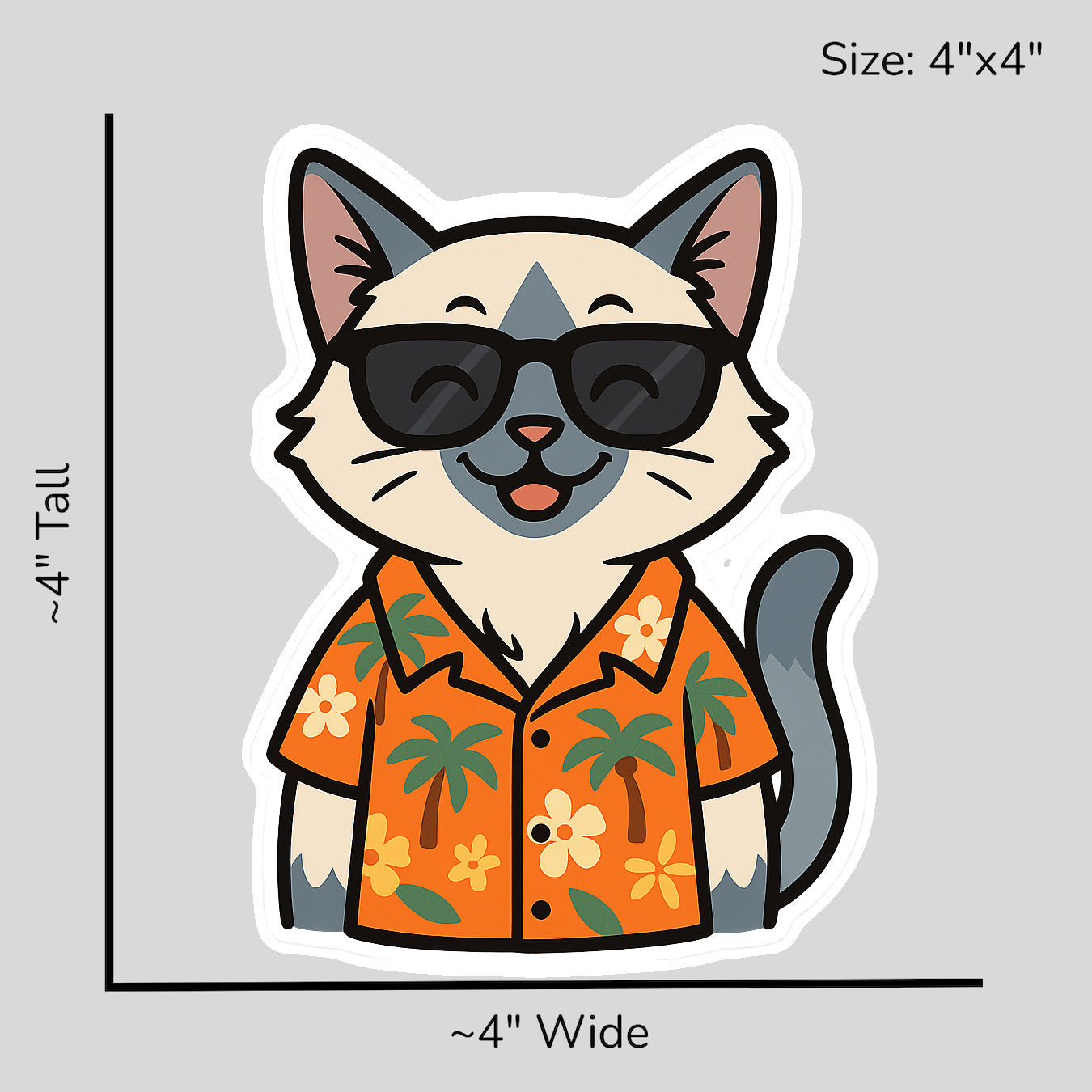 Tropical Blue Point Ragdoll - Size Reference Mockup