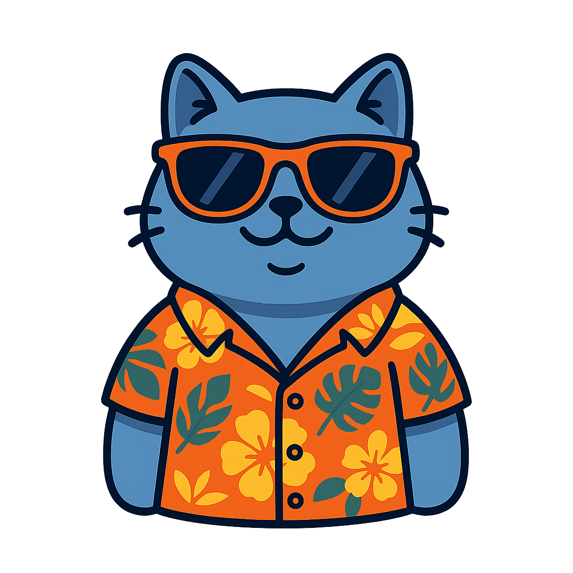 Tropical British Shorthair - Bordered Artwork
