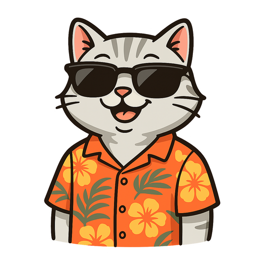 Tropical Silver British Shorthair - Bordered Artwork