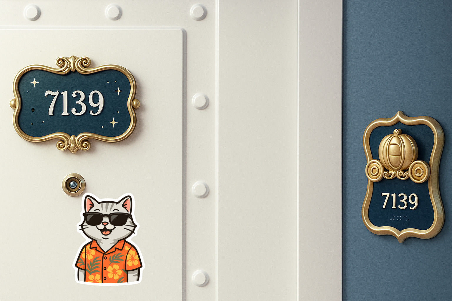 Tropical Silver British Shorthair - Door Style 2 Mockup