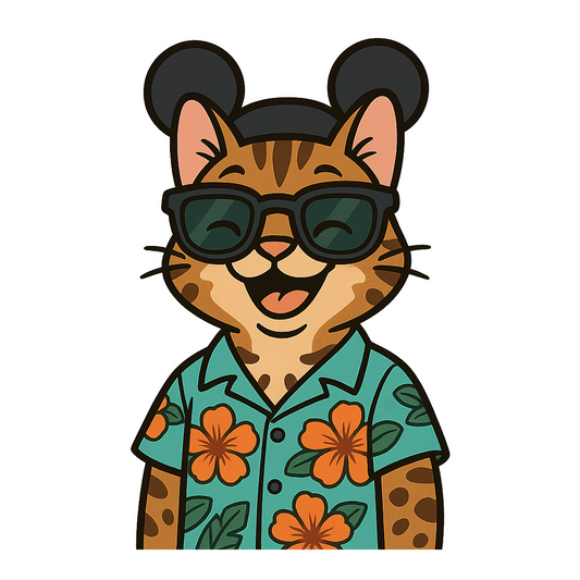 Magic Bengal Cat - Bordered Artwork