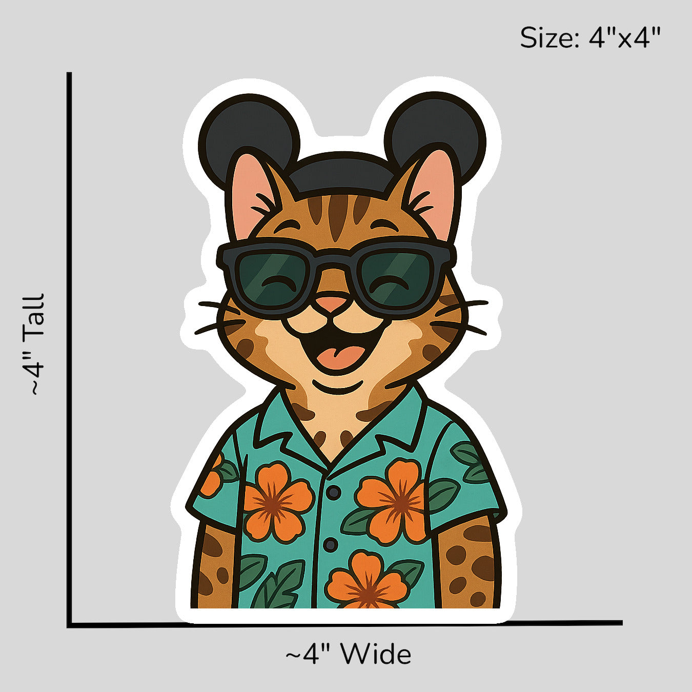 Magic Bengal Cat - Size Reference Mockup
