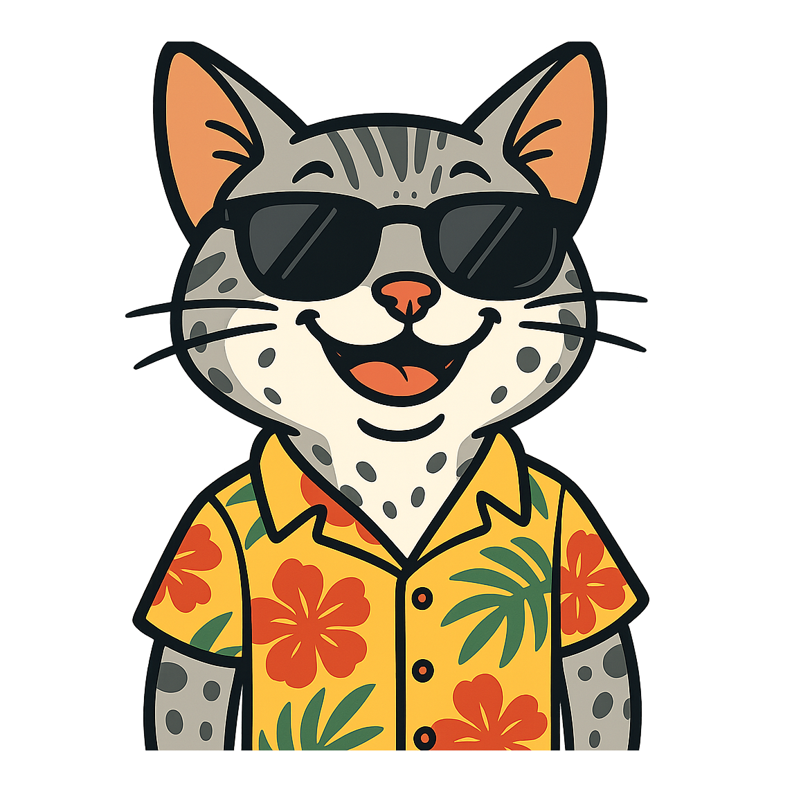 Tropical Silver Bengal - Bordered Artwork