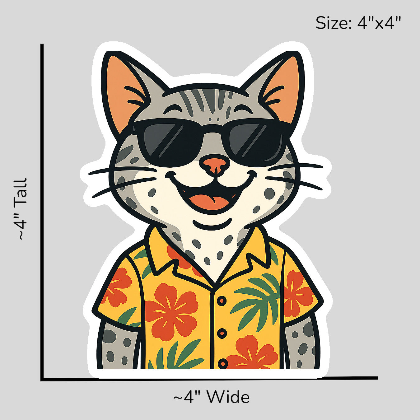Tropical Silver Bengal - Size Reference Mockup