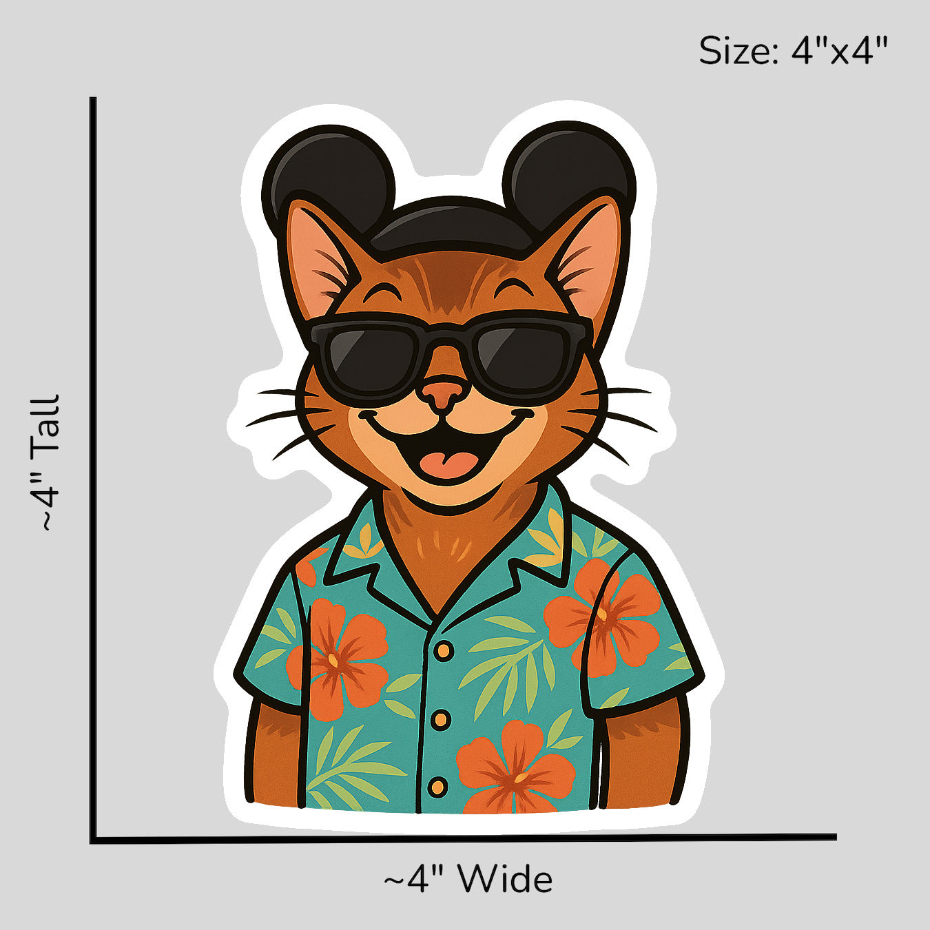 Magic Abyssinian Cat - Size Reference Mockup