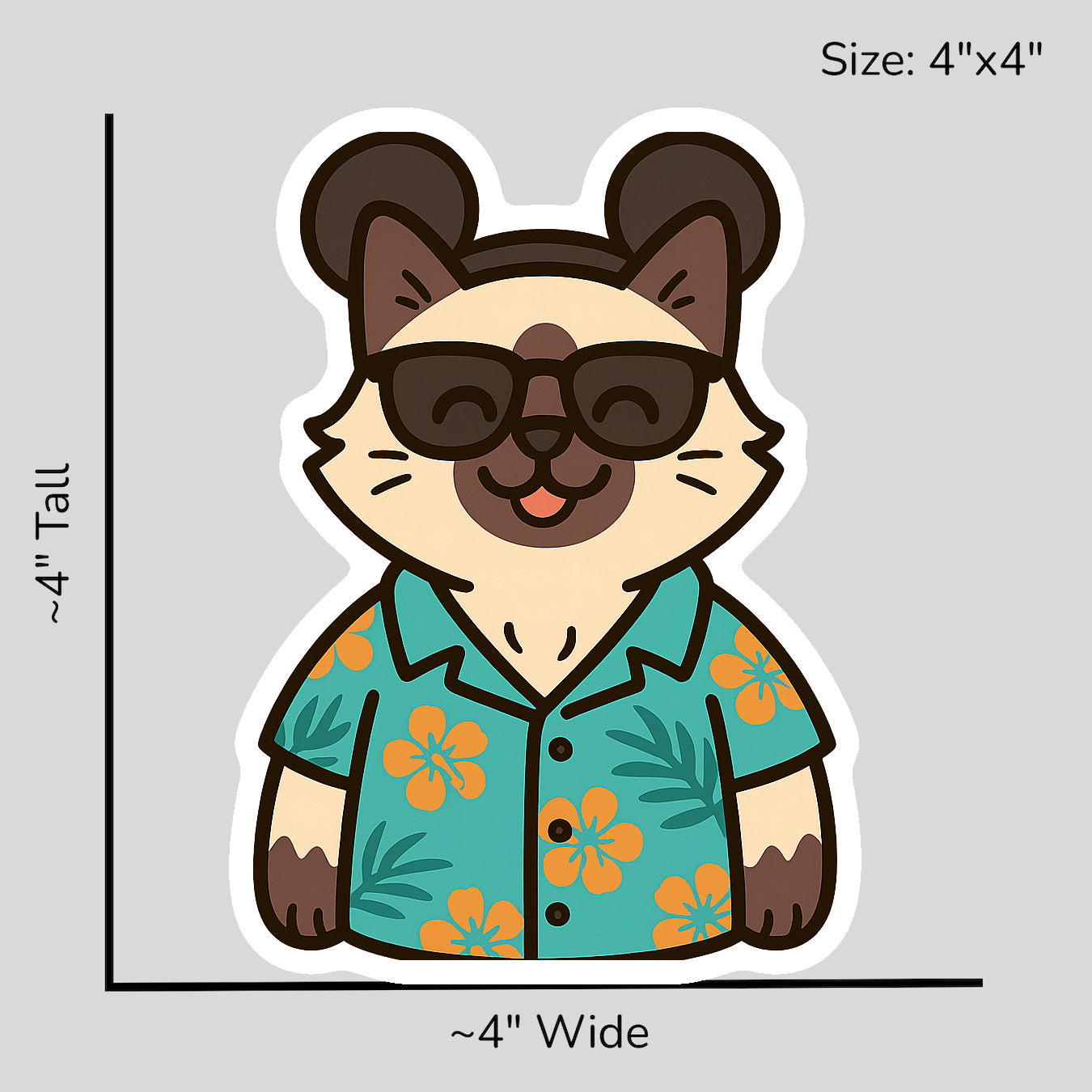 Magic Birman Cat - Size Reference Mockup