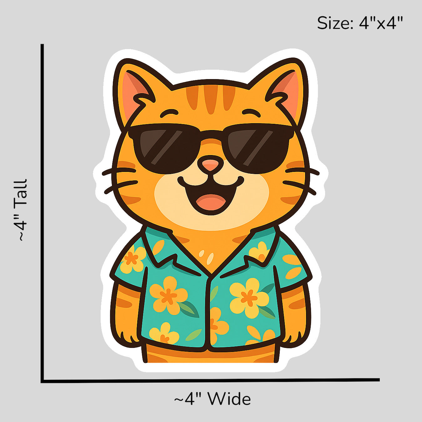 Tropical Munchkin Cat - Size Reference Mockup